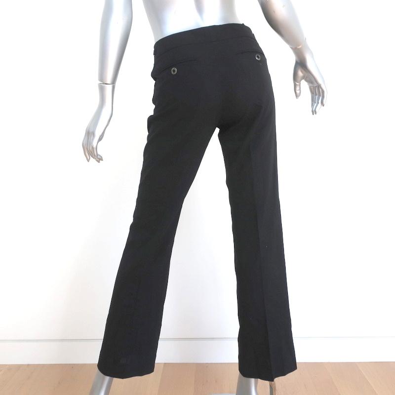 Dolce &amp; Gabbana Trousers Black Stretch Wool Size 38 Straight Leg Dress Pants - Celebrity Owned