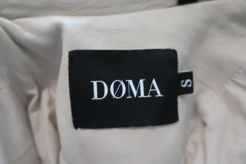 Doma Darken Leather Biker Jacket Ecru Size Small Motorcycle Jacket - Celebrity Owned