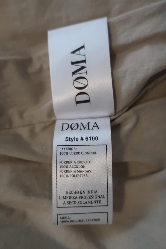 Doma Darken Leather Biker Jacket Ecru Size Small Motorcycle Jacket - Celebrity Owned