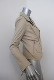 Doma Darken Leather Biker Jacket Ecru Size Small Motorcycle Jacket - Celebrity Owned