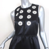 Draper James Crystal-Embellished Dress Black Satin Size 2 Sleeveless Mini - Celebrity Owned