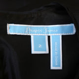 Draper James Crystal-Embellished Dress Black Satin Size 2 Sleeveless Mini - Celebrity Owned