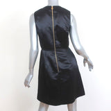 Draper James Crystal-Embellished Dress Black Satin Size 2 Sleeveless Mini - Celebrity Owned