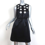 Draper James Crystal-Embellished Dress Black Satin Size 2 Sleeveless Mini - Celebrity Owned