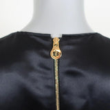 Draper James Crystal-Embellished Dress Black Satin Size 2 Sleeveless Mini - Celebrity Owned