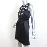 Draper James Crystal-Embellished Dress Black Satin Size 2 Sleeveless Mini - Celebrity Owned