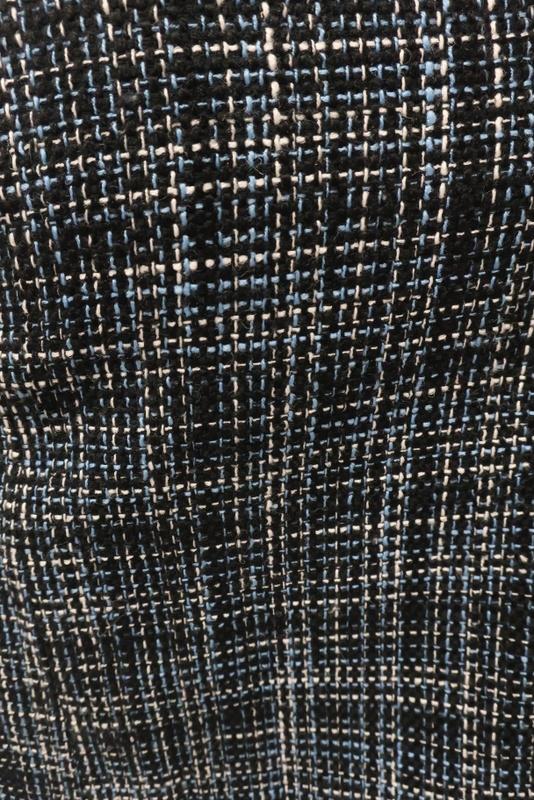 Draper James Susannah Tweed Skirt Blue/Black Size 2 Pleated A-Line - Celebrity Owned