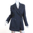Dries Van Noten Blazer Navy Tulle-Trim Cotton Size 40 Double Breasted Jacket