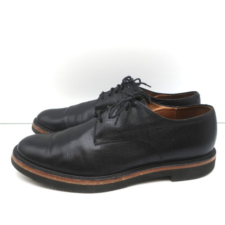 Dries Van Noten Lace-Up Oxfords Black Textured Leather Size 41 Derby Shoes - Celebrity Owned
