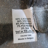 Dries Van Noten Sweater Silver/Gray Metallic Striped Knit Pullover Size Medium - Celebrity Owned