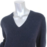 Dries Van Noten V-Neck Pullover Sweater Navy Alpaca-Blend Size Large - Celebrity Owned