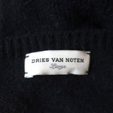 Dries Van Noten V-Neck Pullover Sweater Navy Alpaca-Blend Size Large - Celebrity Owned
