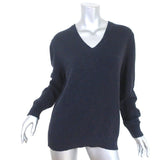 Dries Van Noten V-Neck Pullover Sweater Navy Alpaca-Blend Size Large - Celebrity Owned