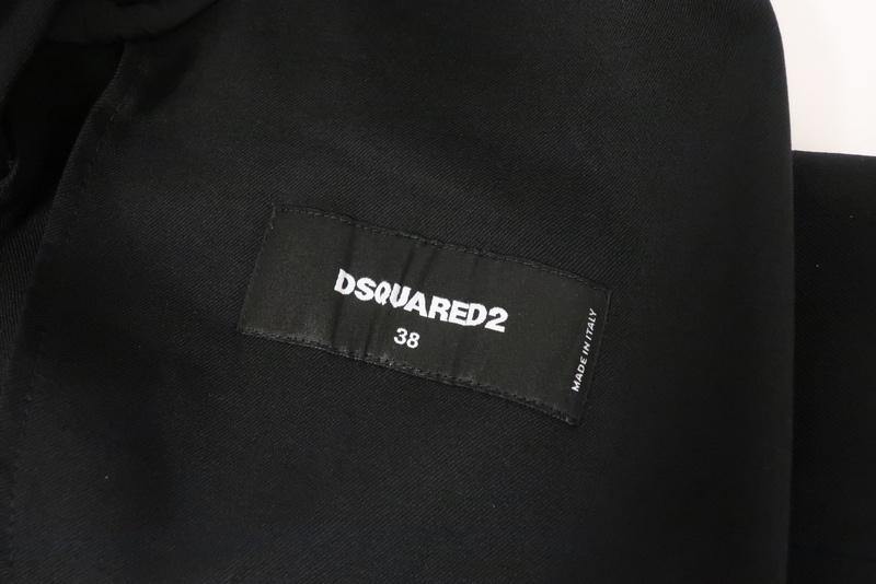 Dsquared2 Blazer Black Stretch Wool Size 38 Two Button Jacket - Celebrity Owned