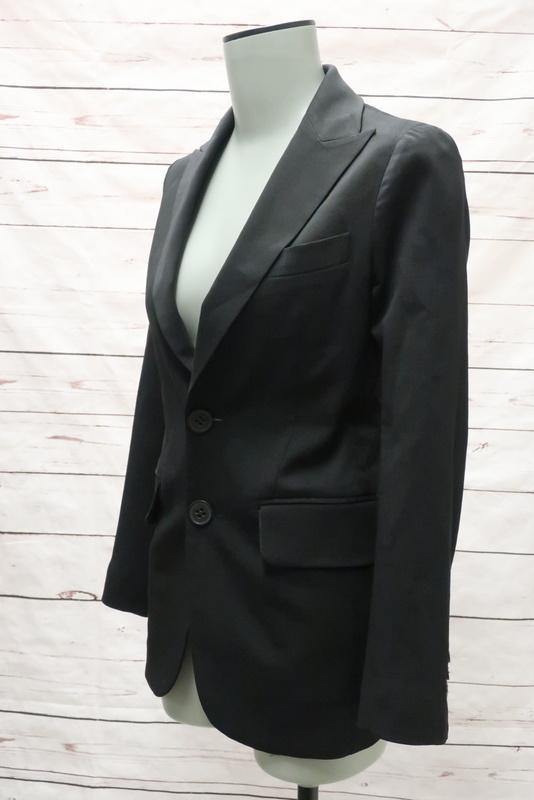 Dsquared2 Blazer Black Stretch Wool Size 38 Two Button Jacket - Celebrity Owned