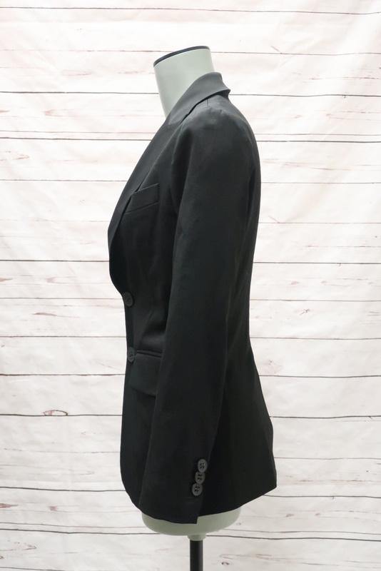 Dsquared2 Blazer Black Stretch Wool Size 38 Two Button Jacket - Celebrity Owned