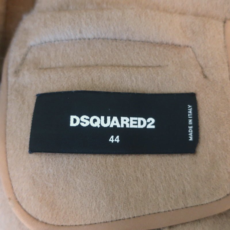 DSquared2 Camel Hair Blazer Brown Size 44 One-Button Jacket - Celebrity Owned