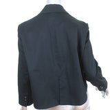 Dsquared2 Cropped Blazer Black Stretch Cotton Size 44 Two-Button Jacket - Celebrity Owned