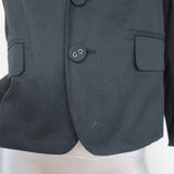 Dsquared2 Cropped Blazer Black Stretch Cotton Size 44 Two-Button Jacket - Celebrity Owned