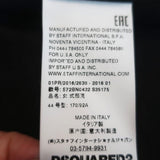 Dsquared2 Cropped Blazer Black Stretch Cotton Size 44 Two-Button Jacket - Celebrity Owned