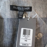 Eileen Fisher Lantern Skirt Silver Metallic Linen-Blend Size PM NEW - Celebrity Owned