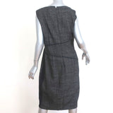 Elie Tahari Dress Angela Black Asymmetrical Tweed Size 14 Sleeveless Sheath NEW - Celebrity Owned