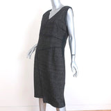 Elie Tahari Dress Angela Black Asymmetrical Tweed Size 14 Sleeveless Sheath NEW - Celebrity Owned