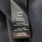 Elizabeth and James Blouse Black Velvet-Trim Pintucked Chiffon Size Medium - Celebrity Owned