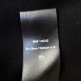 Elizabeth and James Blouse Black Velvet-Trim Pintucked Chiffon Size Medium - Celebrity Owned