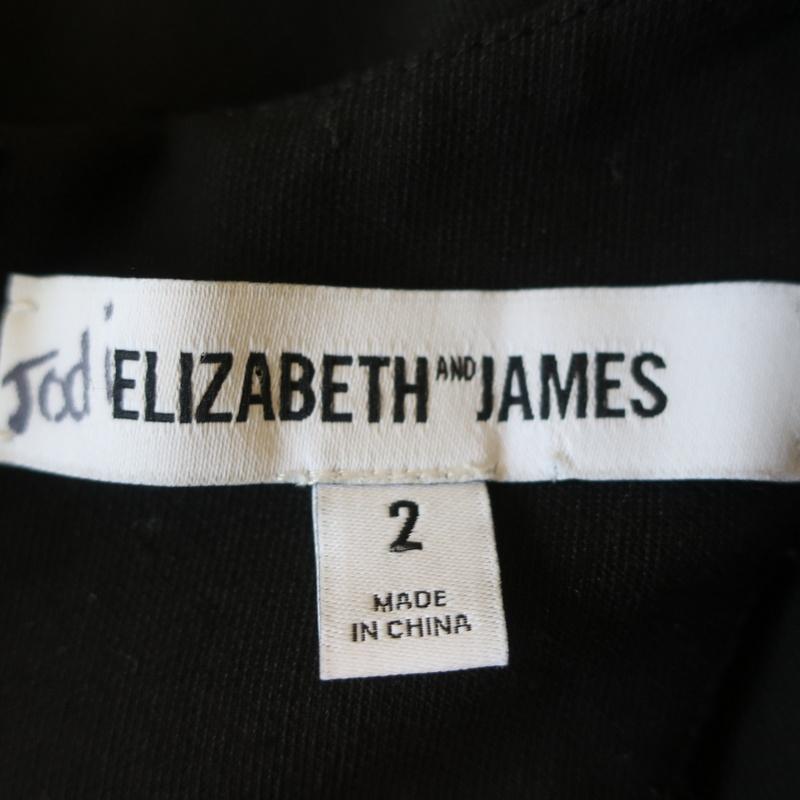 Elizabeth and James Dress Scout Black Stretch Poly Size 2 Sleeveless Fit &amp; Flare - Celebrity Owned