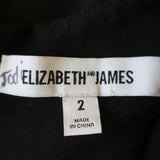 Elizabeth and James Dress Scout Black Stretch Poly Size 2 Sleeveless Fit & Flare - Celebrity Owned