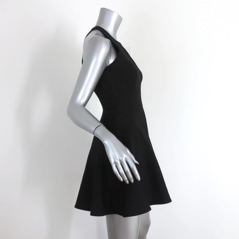 Elizabeth and James Dress Scout Black Stretch Poly Size 2 Sleeveless Fit &amp; Flare - Celebrity Owned