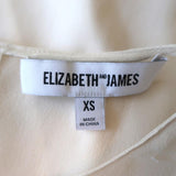 Elizabeth and James Tank Top Cannon Cream Satin-Trim Silk Size Extra Small - Celebrity Owned
