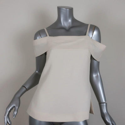Elizabeth and James Tara Off the Shoulder Top Ivory Crepe Size 0 NEW - Celebrity Owned