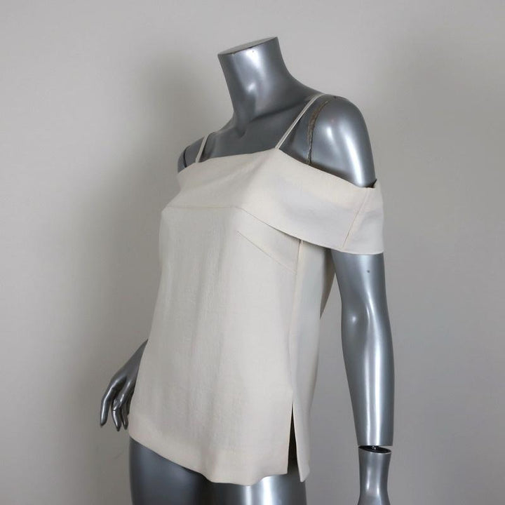 Elizabeth and James Tara Off the Shoulder Top Ivory Crepe Size 0 NEW - Celebrity Owned
