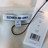 Elizabeth and James Tara Off the Shoulder Top Ivory Crepe Size 0 NEW - Celebrity Owned