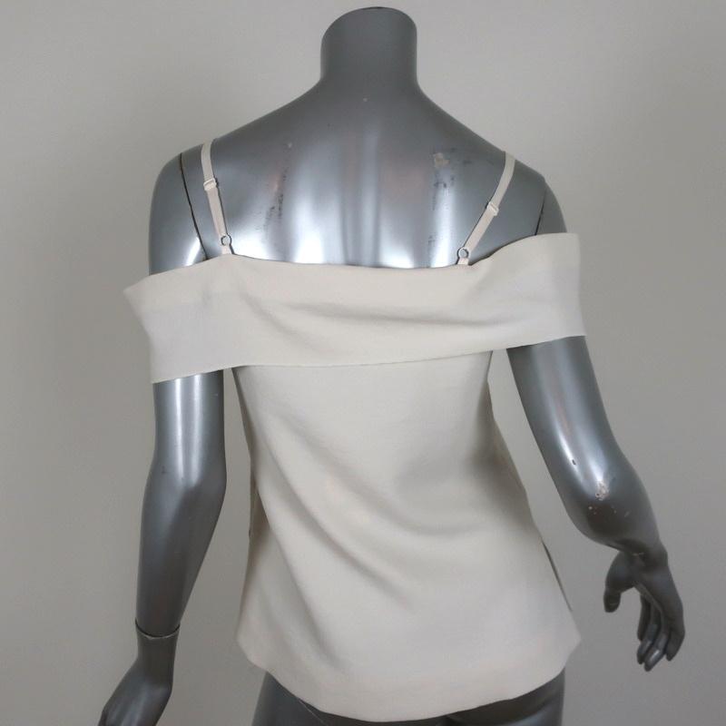 Elizabeth and James Tara Off the Shoulder Top Ivory Crepe Size 0 NEW - Celebrity Owned