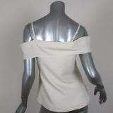 Elizabeth and James Tara Off the Shoulder Top Ivory Crepe Size 0 NEW - Celebrity Owned