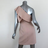 Elizabeth & James One Shoulder Dress Jerard Biscuit Stretch Crepe Size 6 NEW - Celebrity Owned