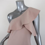 Elizabeth & James One Shoulder Dress Jerard Biscuit Stretch Crepe Size 6 NEW - Celebrity Owned