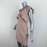 Elizabeth & James One Shoulder Dress Jerard Biscuit Stretch Crepe Size 6 NEW - Celebrity Owned