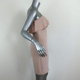 Elizabeth & James One Shoulder Dress Jerard Biscuit Stretch Crepe Size 6 NEW - Celebrity Owned