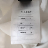 Ellery Voyage Peplum Dress White Cotton Size 2 Sleeveless Cutout-Side Maxi NEW - Celebrity Owned