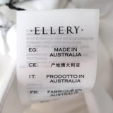 Ellery Voyage Peplum Dress White Cotton Size 2 Sleeveless Cutout-Side Maxi NEW - Celebrity Owned