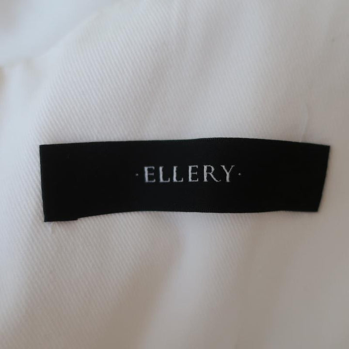 Ellery Voyage Peplum Dress White Cotton Size 2 Sleeveless Cutout-Side Maxi NEW - Celebrity Owned