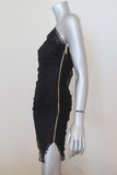 Emilio Pucci One Shoulder Lace Dress Black Size 40 US 6 Side-Zip Mini - Celebrity Owned