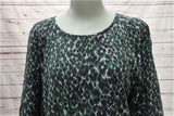 Equipment Blouse Abeline Leopard Print Silk Size Extra Small Bell Sleeve Top - Celebrity Owned