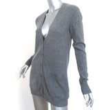 Equipment Cashmere Cardigan Ella Gray Size Extra Small V-Neck Sweater - Celebrity Owned