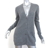 Equipment Cashmere Cardigan Ella Gray Size Extra Small V-Neck Sweater - Celebrity Owned