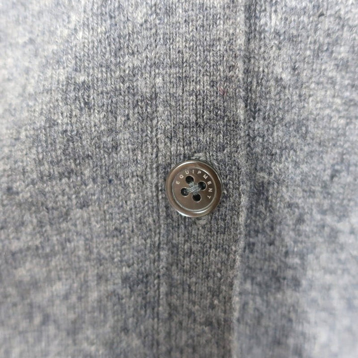 Equipment Cashmere Cardigan Ella Gray Size Extra Small V-Neck Sweater - Celebrity Owned